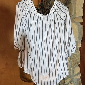 Love Letter White & Black Blouse